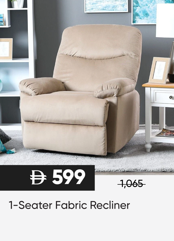 SSSU25-SD-1-Seater Fabric Recliner